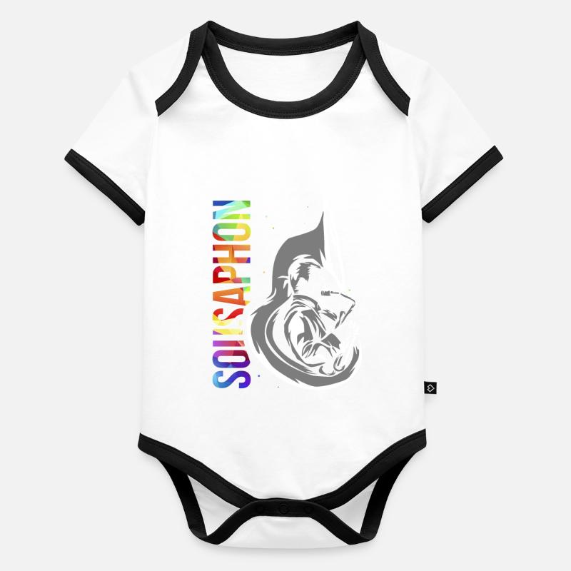 Sousaphon Baby Bio-Kurzarm-Kontrastbody