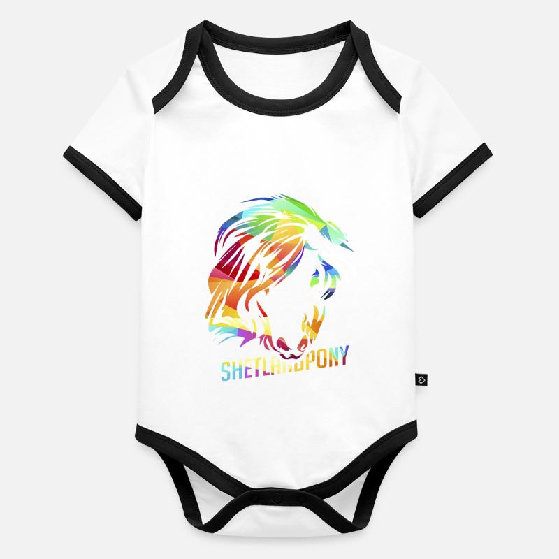 Shetland pony Organic Baby Contrasting Bodysuit