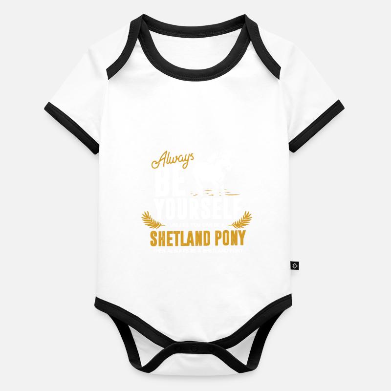 Shetland pony Organic Baby Contrasting Bodysuit