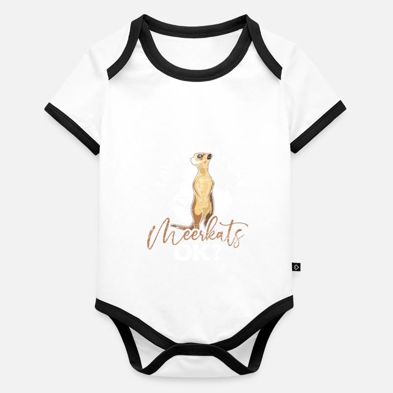suricates Body Bébé bio contrasté manches courtes