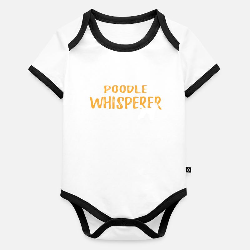 Tshirt graphique caniche Whisperer Body Bébé bio contrasté manches courtes