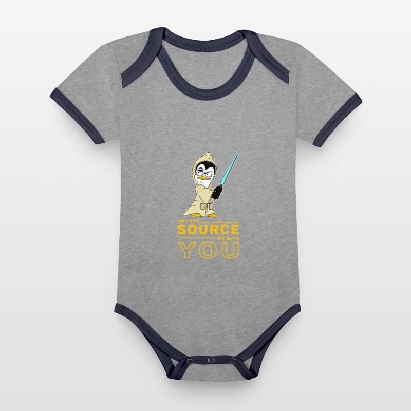 IT Nerd Linux Linux Pinguin Geek Software Engineer Baby Bio-Kurzarm-Kontrastbody
