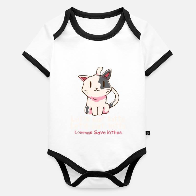 Grammatik Englisch Lehrer Katzen Baby Bio-Kurzarm-Kontrastbody