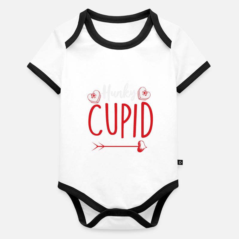 Hunky Cupidon Body Bébé bio contrasté manches courtes