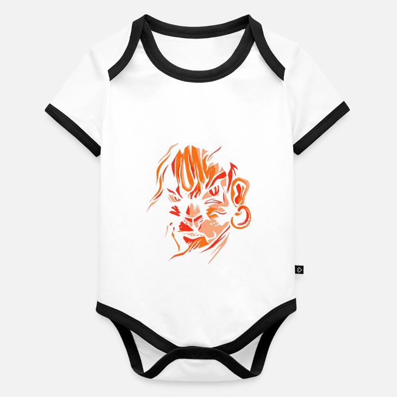 Hanuman divinité hindoue singe singe figure Body Bébé bio contrasté manches courtes