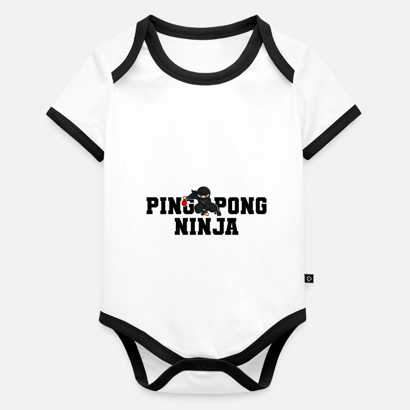 Table tennis Organic Baby Contrasting Bodysuit