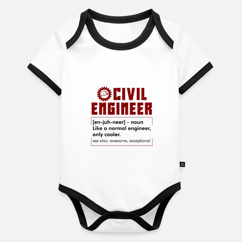 CIVIL ENGINEERING: Civil Engineer Definition Organic Baby Contrasting Bodysuit