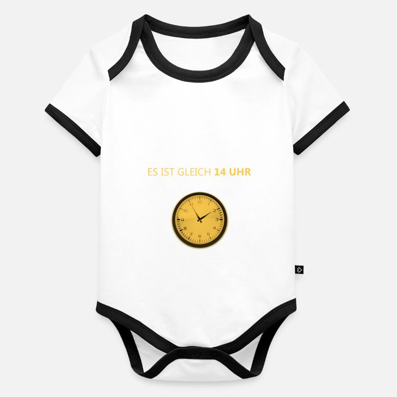 Langschläfer Baby Bio-Kurzarm-Kontrastbody