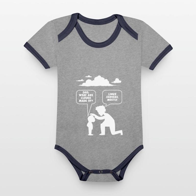 Linux Softwareentwickler Computer Programmierer Baby Bio-Kurzarm-Kontrastbody