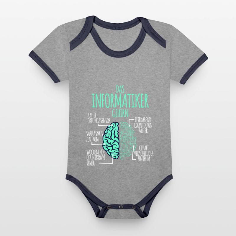 Computer scientist computer science programmerer nerd geek Kortærmet økologisk babybody i kontrastfarver