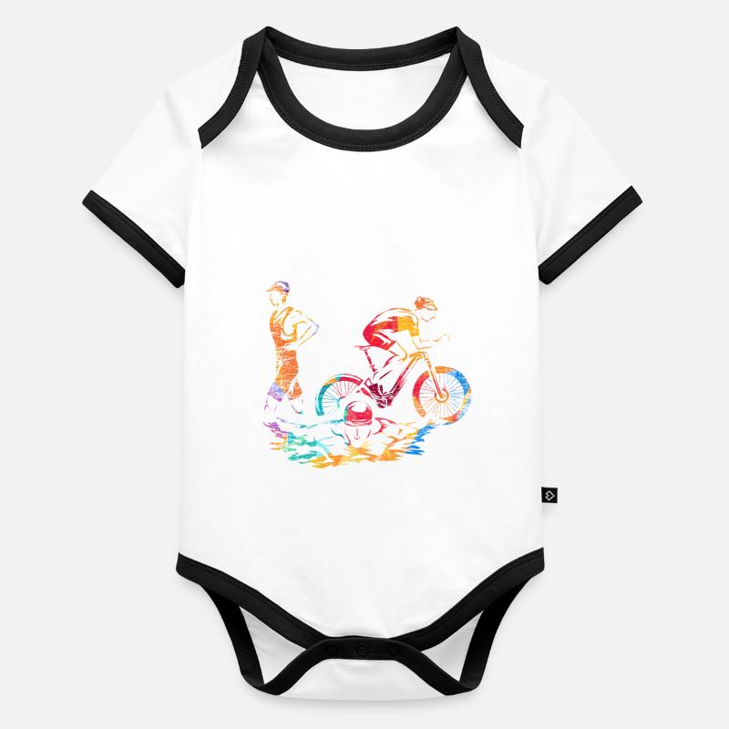 Triathlo Sport Compétition Body Bébé bio contrasté manches courtes