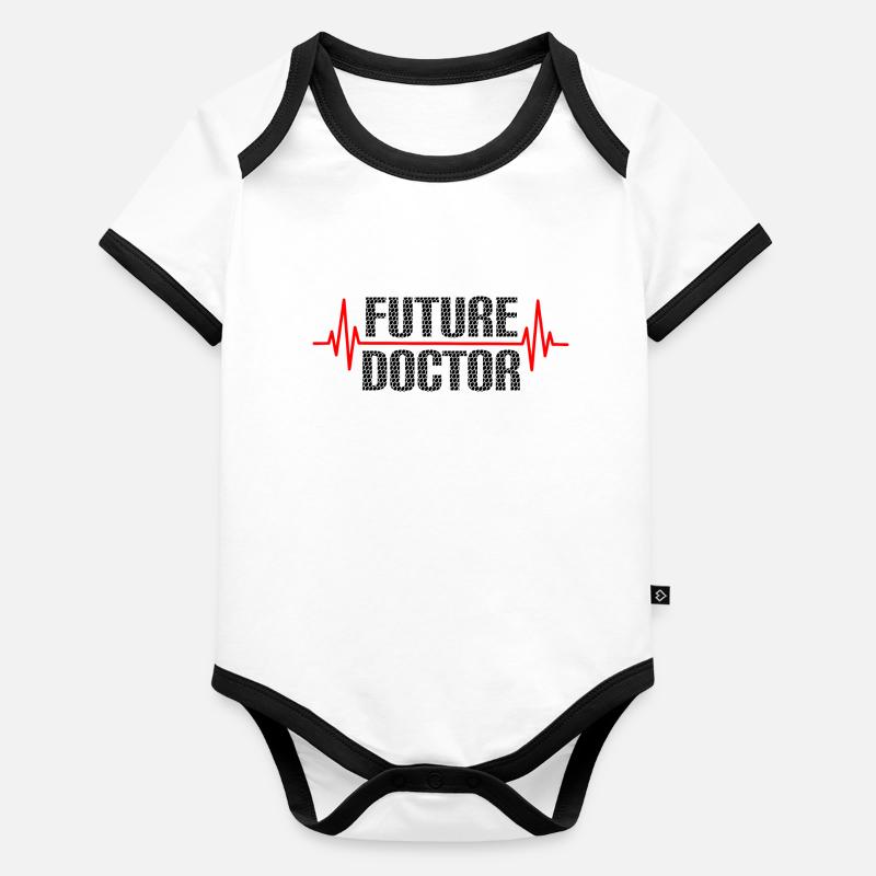 futur médecin Body Bébé bio contrasté manches courtes