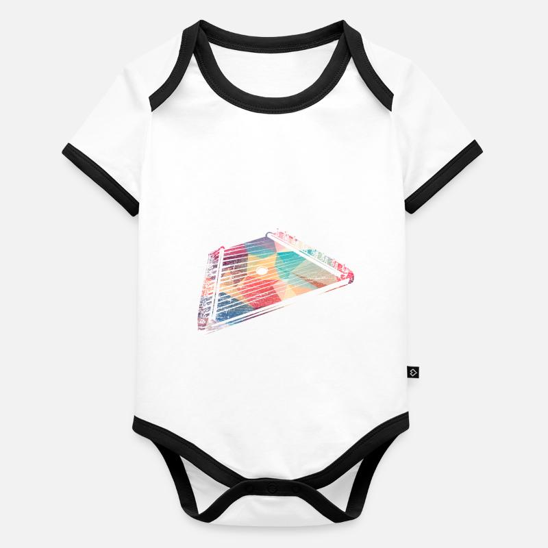 Box zither dulcimer Organic Baby Contrasting Bodysuit
