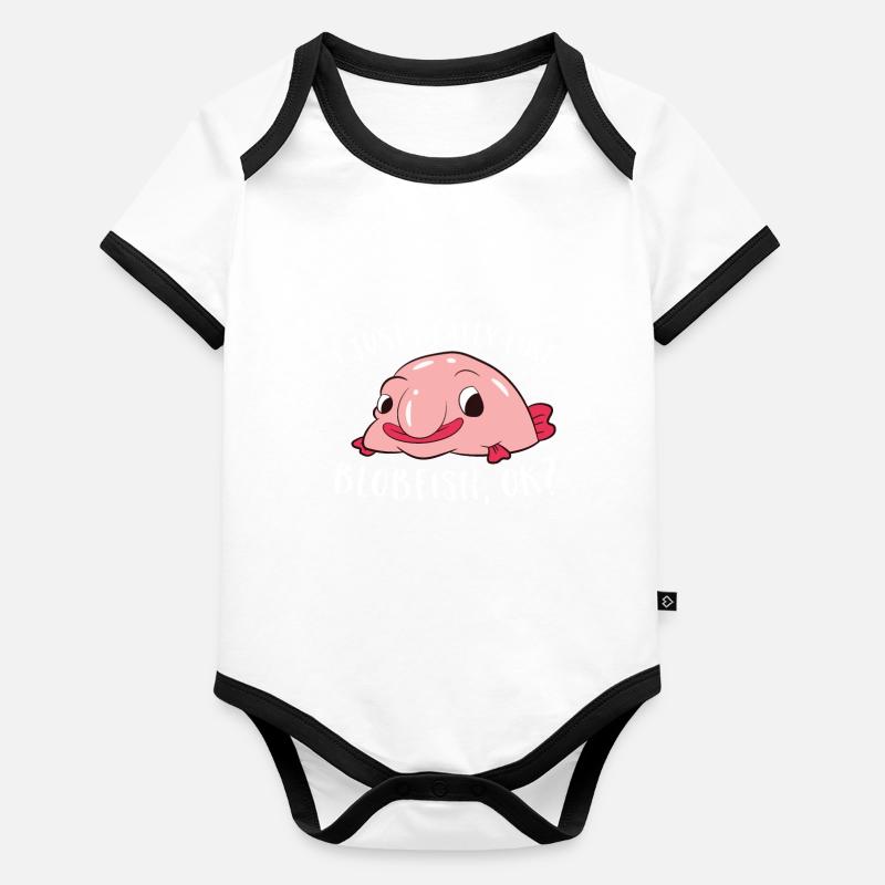 J’aime le blob-pêche Tout simplement Vraiment Drôle Body Bébé bio contrasté manches courtes