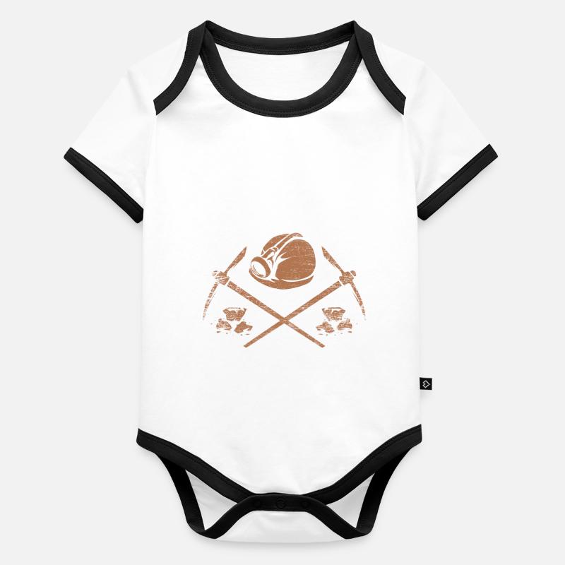 Miner mining Organic Baby Contrasting Bodysuit