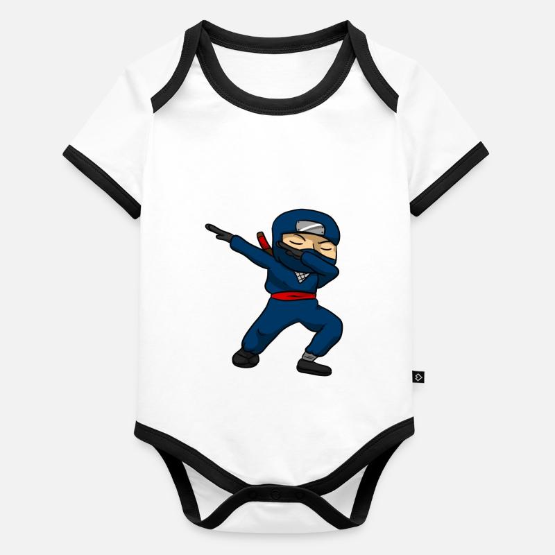 Ninja Body Bébé bio contrasté manches courtes