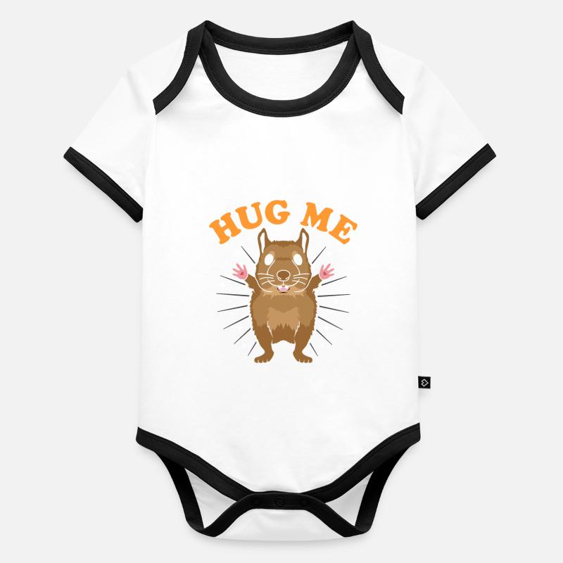 Hug Me Degu Body Bébé bio contrasté manches courtes