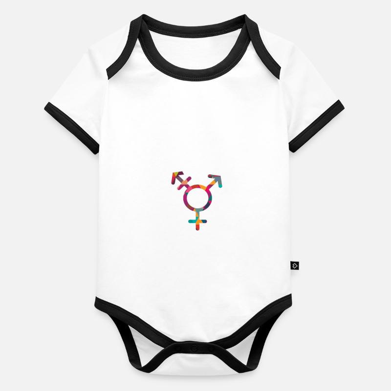 Alle Geschlechter Baby Bio-Kurzarm-Kontrastbody