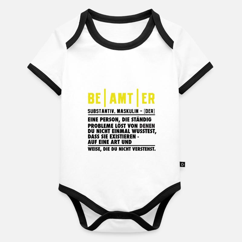 Beamter Definition Lustig Baby Bio-Kurzarm-Kontrastbody