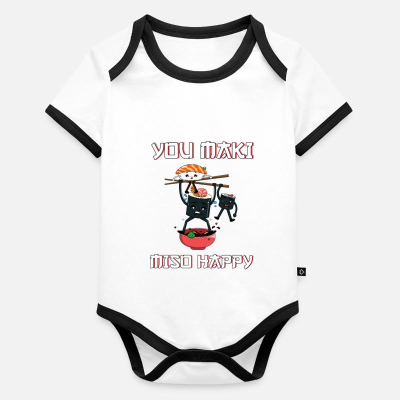Sushi Body Bébé bio contrasté manches courtes