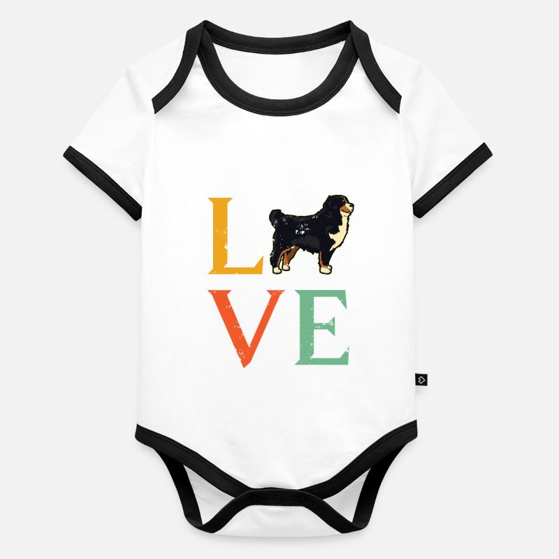 Chemise Bouvier Bernois - Bouvier Bernois Body Bébé bio contrasté manches courtes