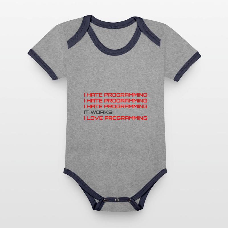 Computerprogrammierer Codierer Software Engineers Geschenk Baby Bio-Kurzarm-Kontrastbody