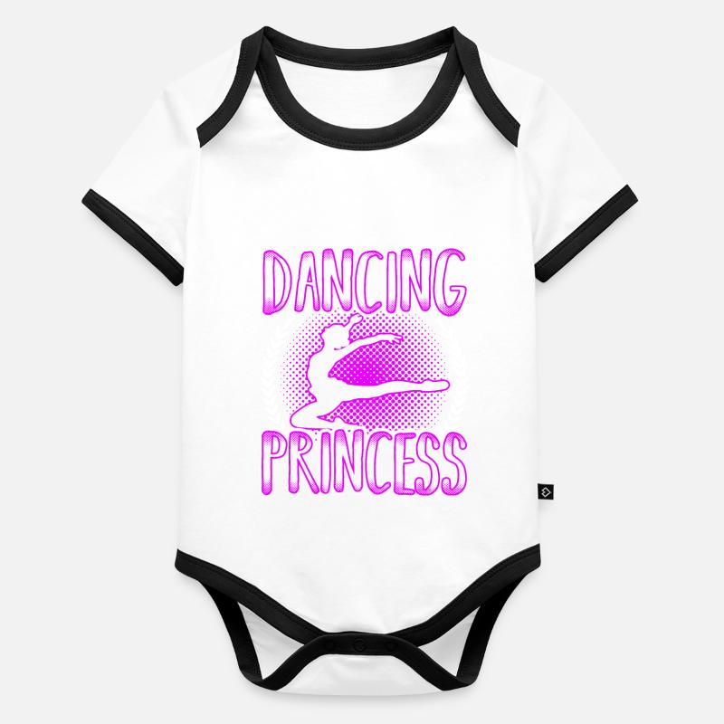 Dancing Princess Funny Ballet Dancer Poison Body Bébé bio contrasté manches courtes