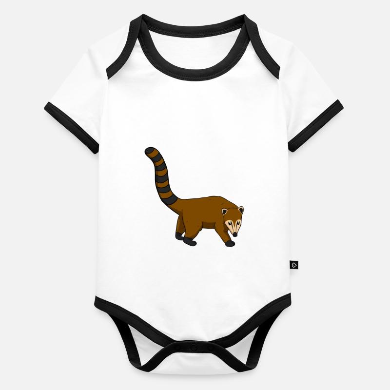 Coati Body Bébé bio contrasté manches courtes