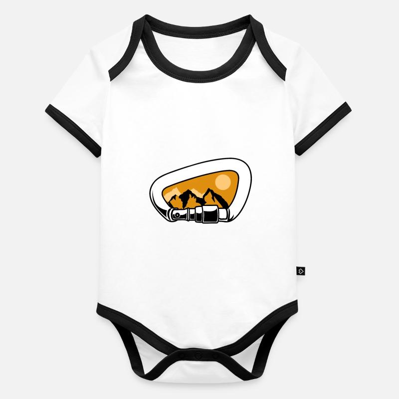 Klettern Bergsport Kletterer Baby Bio-Kurzarm-Kontrastbody