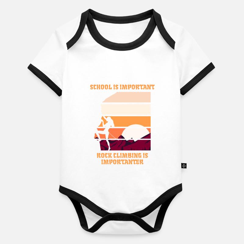 Escalade drôle Body Bébé bio contrasté manches courtes