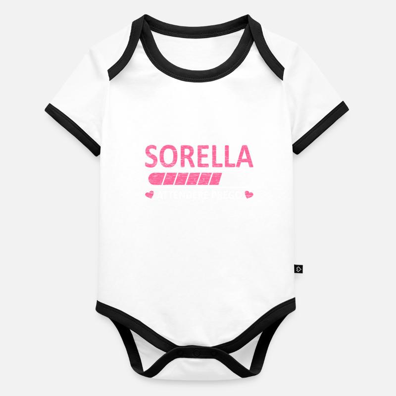 Presto Sorella Baby Bio-Kurzarm-Kontrastbody