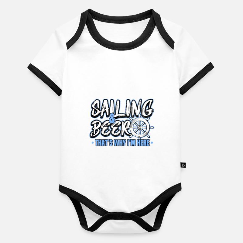 sailing Organic Baby Contrasting Bodysuit