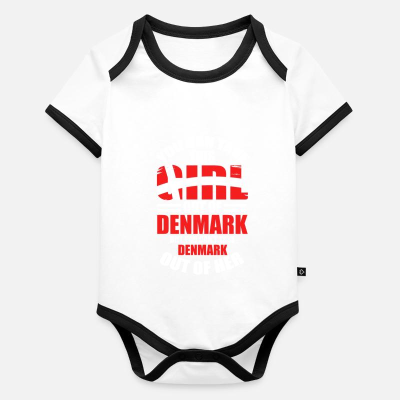 Danemark Body Bébé bio contrasté manches courtes
