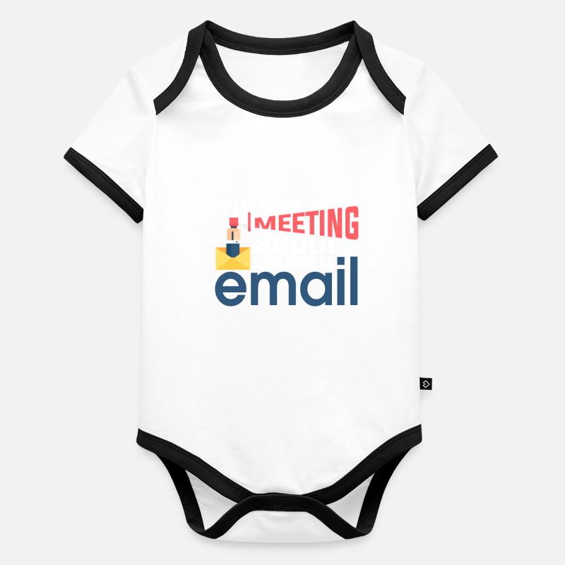 Pas de réunion uniquement des e-mails Body Bébé bio contrasté manches courtes