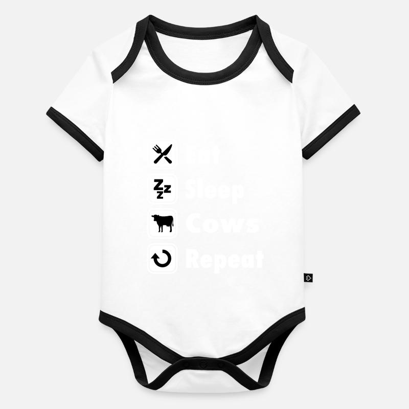 TEE - Eat Sleep Vows Repeat Body Bébé bio contrasté manches courtes
