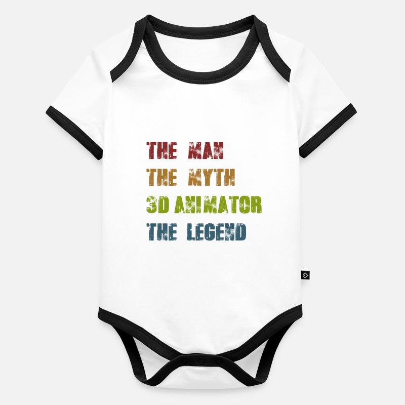 Legendary saying for proud 3D animators Organic Baby Contrasting Bodysuit