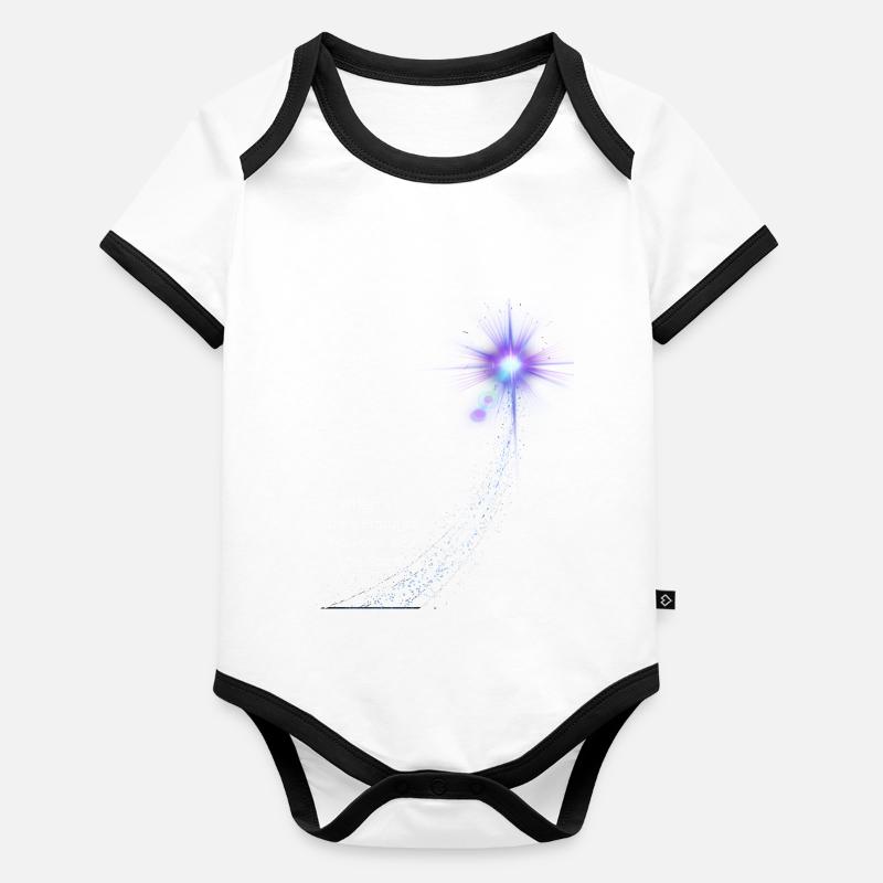 Shooting star Organic Baby Contrasting Bodysuit