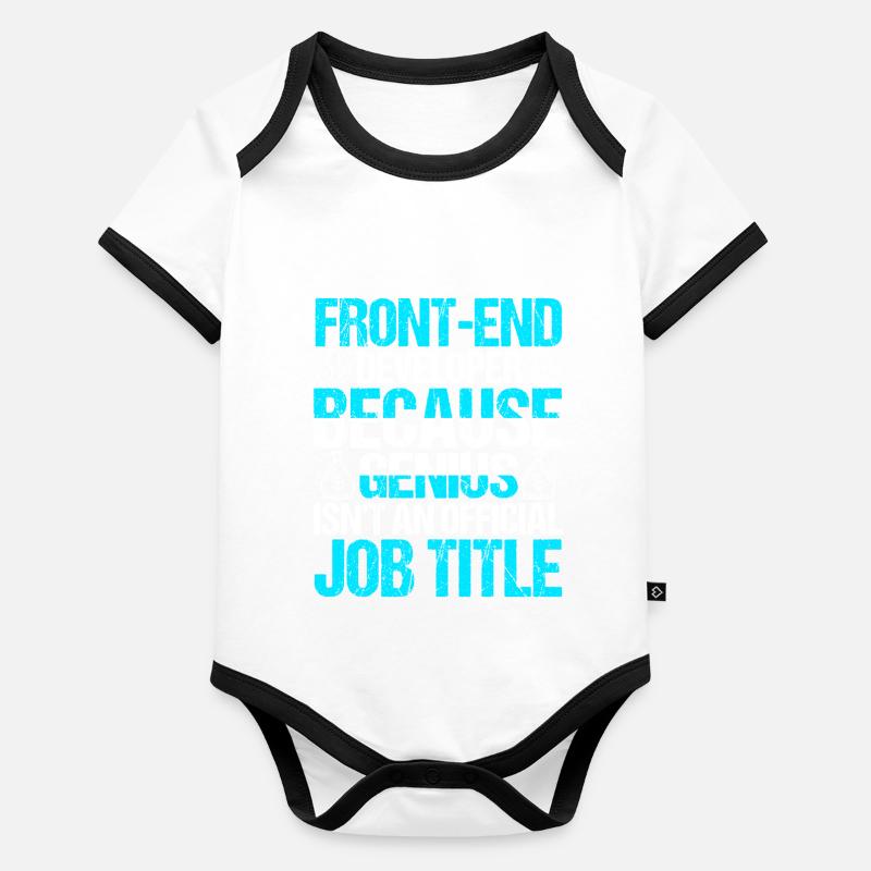 Développeur Front-End Drôle Body Bébé bio contrasté manches courtes