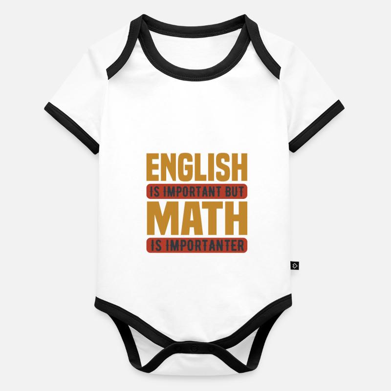 Math is important Body Bébé bio contrasté manches courtes