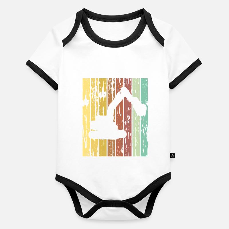 Bagger Kinder Baby Bio-Kurzarm-Kontrastbody