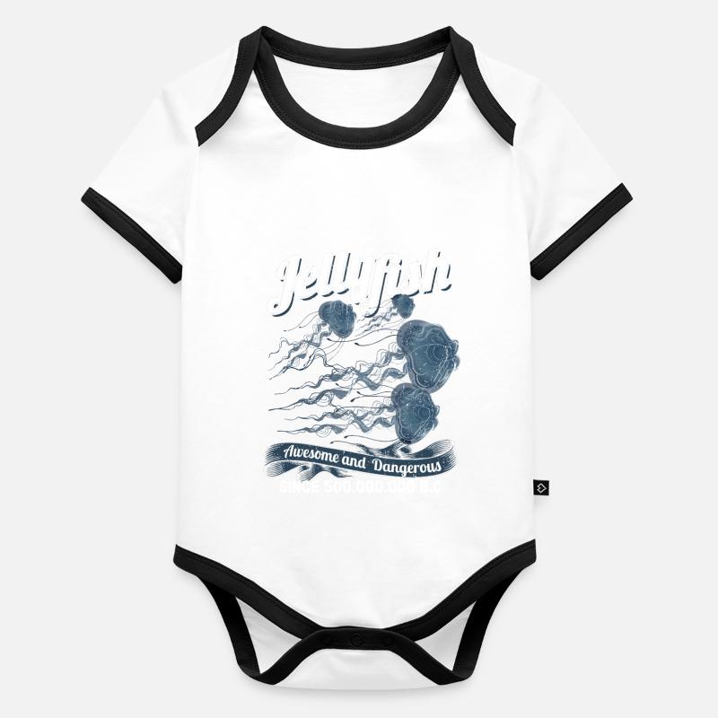 jellyfish Organic Baby Contrasting Bodysuit