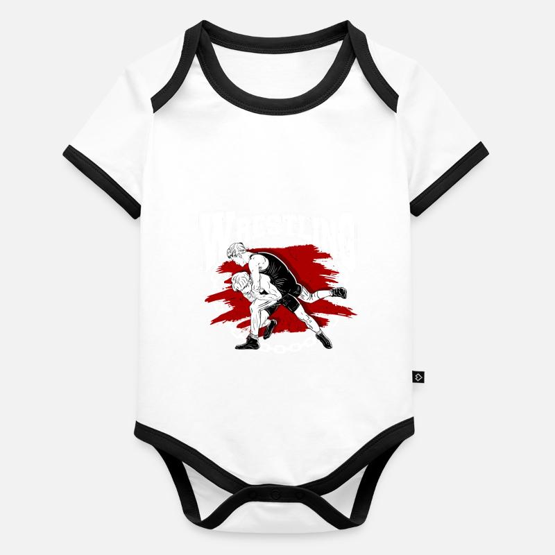 Wrestling Baby Bio-Kurzarm-Kontrastbody