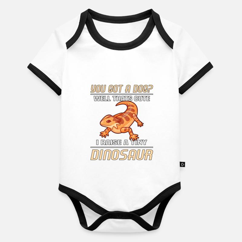 Lizard Bartagame Terrarium Pet Reptile Organic Baby Contrasting Bodysuit