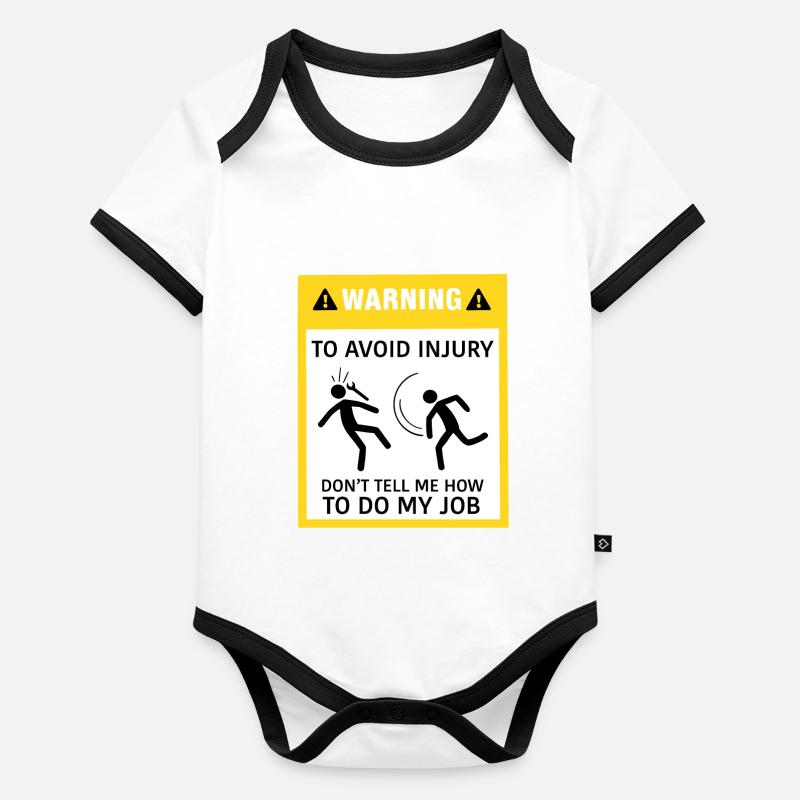 Mechaniker Baby Bio-Kurzarm-Kontrastbody