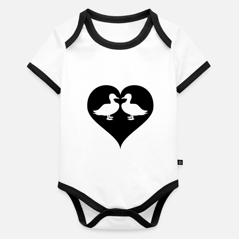 Duck Duck Squeaky Duck Quak Organic Baby Contrasting Bodysuit