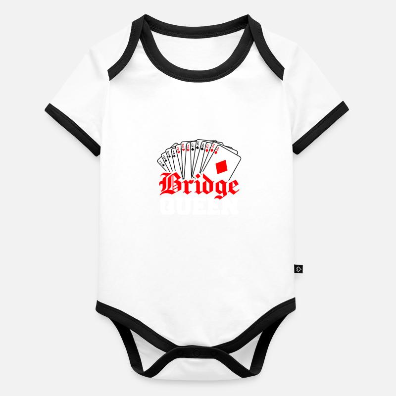 Reine de pont Body Bébé bio contrasté manches courtes