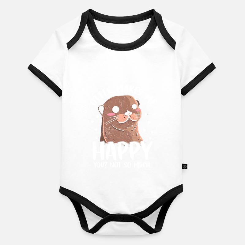 otter Organic Baby Contrasting Bodysuit