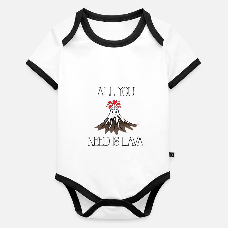 All you need is Lava doux volcan d’amour Body Bébé bio contrasté manches courtes