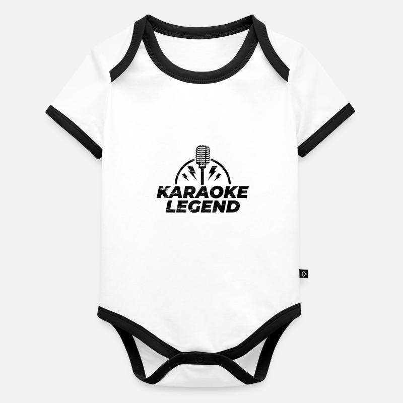 Karaoke Baby Bio-Kurzarm-Kontrastbody