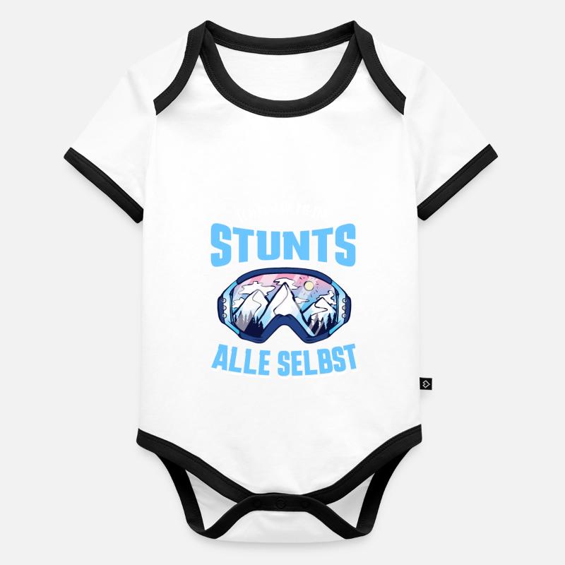 Perfekter Apres Ski Spruch, Skifahrer Geschenk Baby Bio-Kurzarm-Kontrastbody